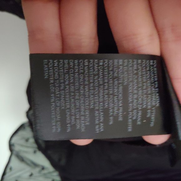 H&M size M sheer black mini dress with lining - Picture 8 of 8